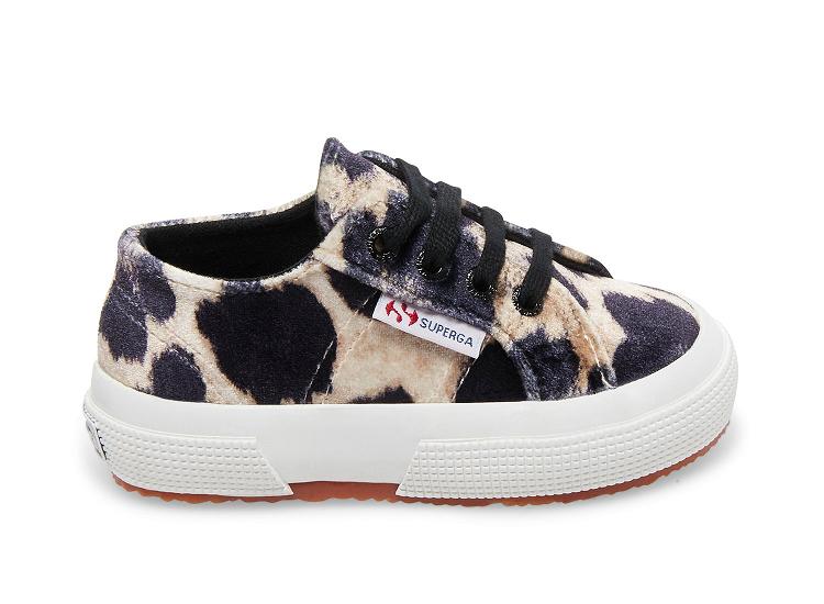 Superga 2750 Fanvelvetj Leopard - Kids Superga Shoes